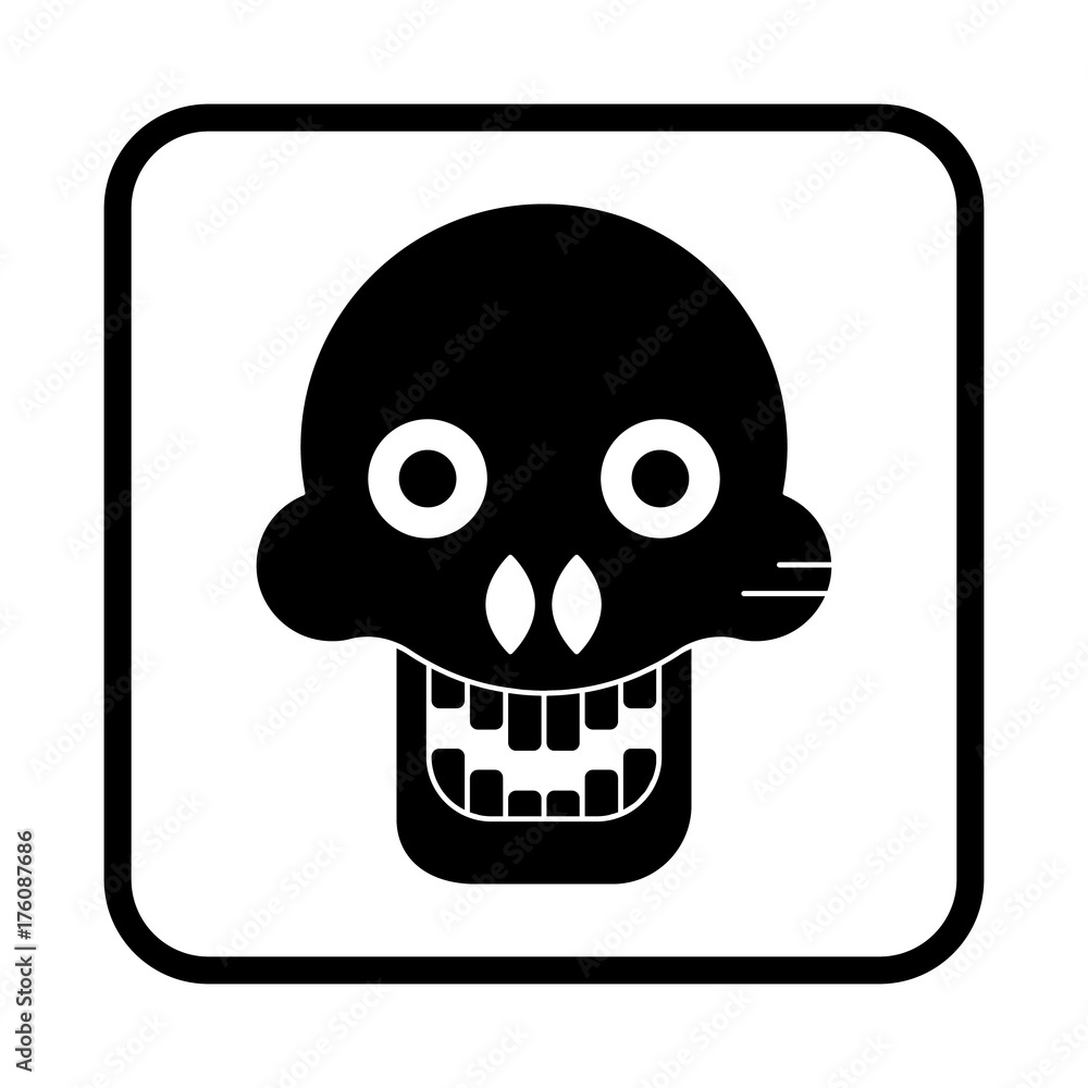 Illustration of a Halloween Skull. Vector icon Illustration of a Halloween Skull. Vector icon
