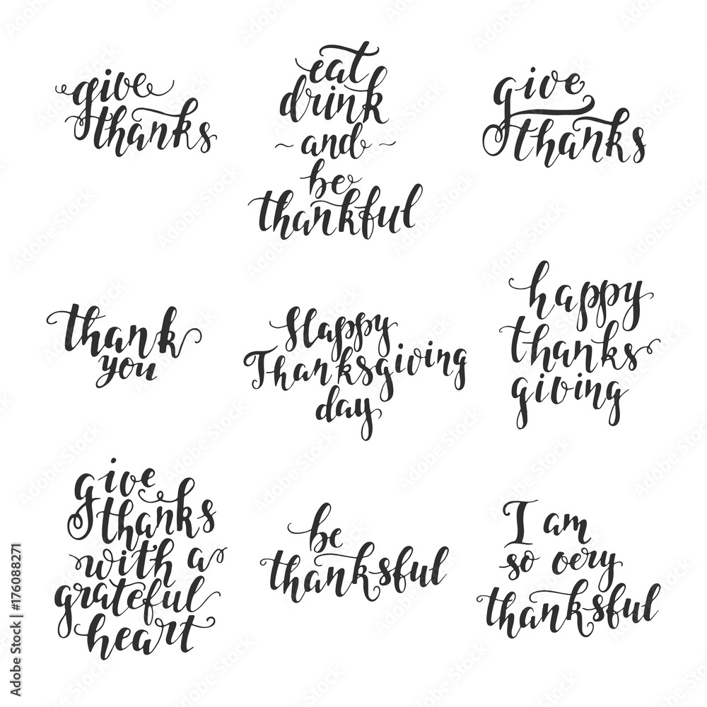 Thanksgiving day lettering 