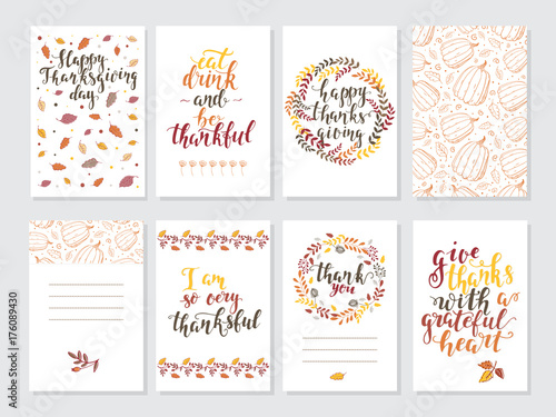 Vector Thanksgiving day greeting card