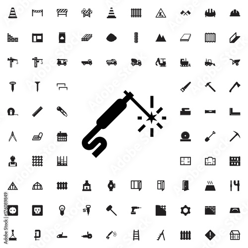 Welding icon. set of filled construction icons.