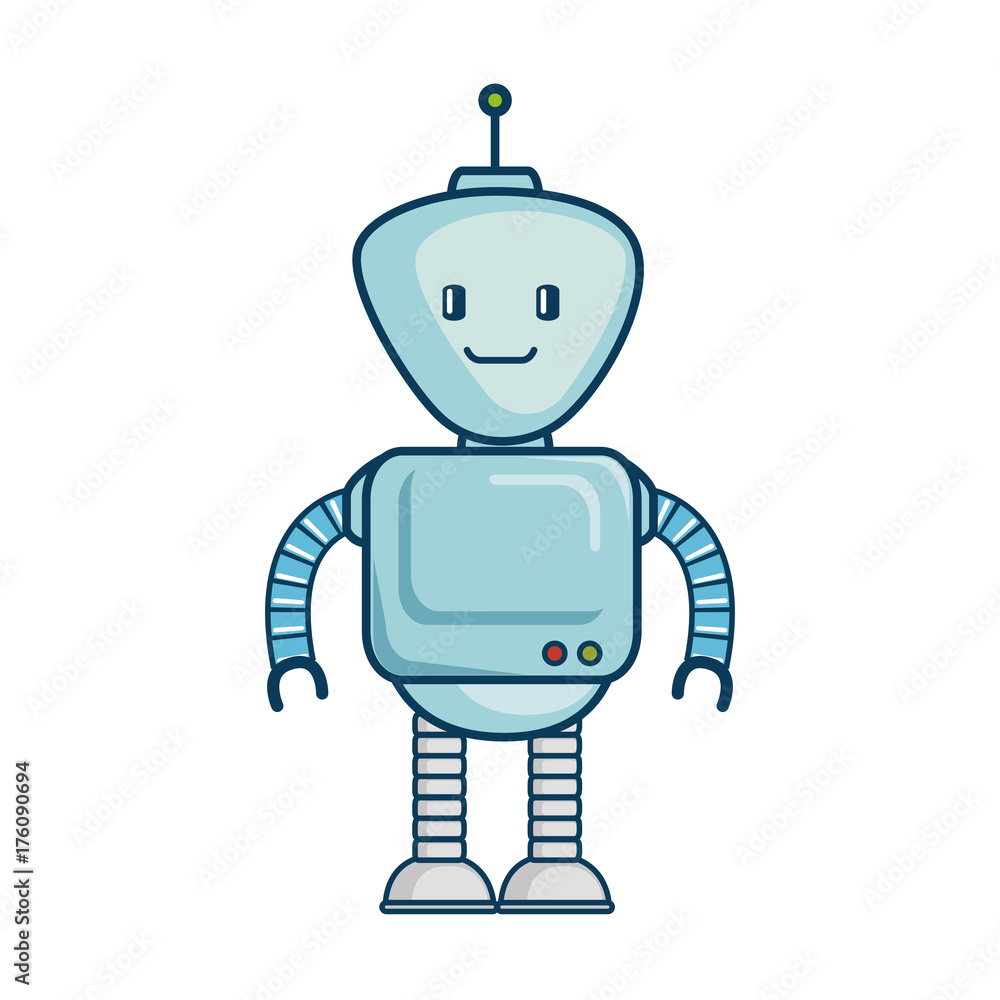 electronic robot character icon