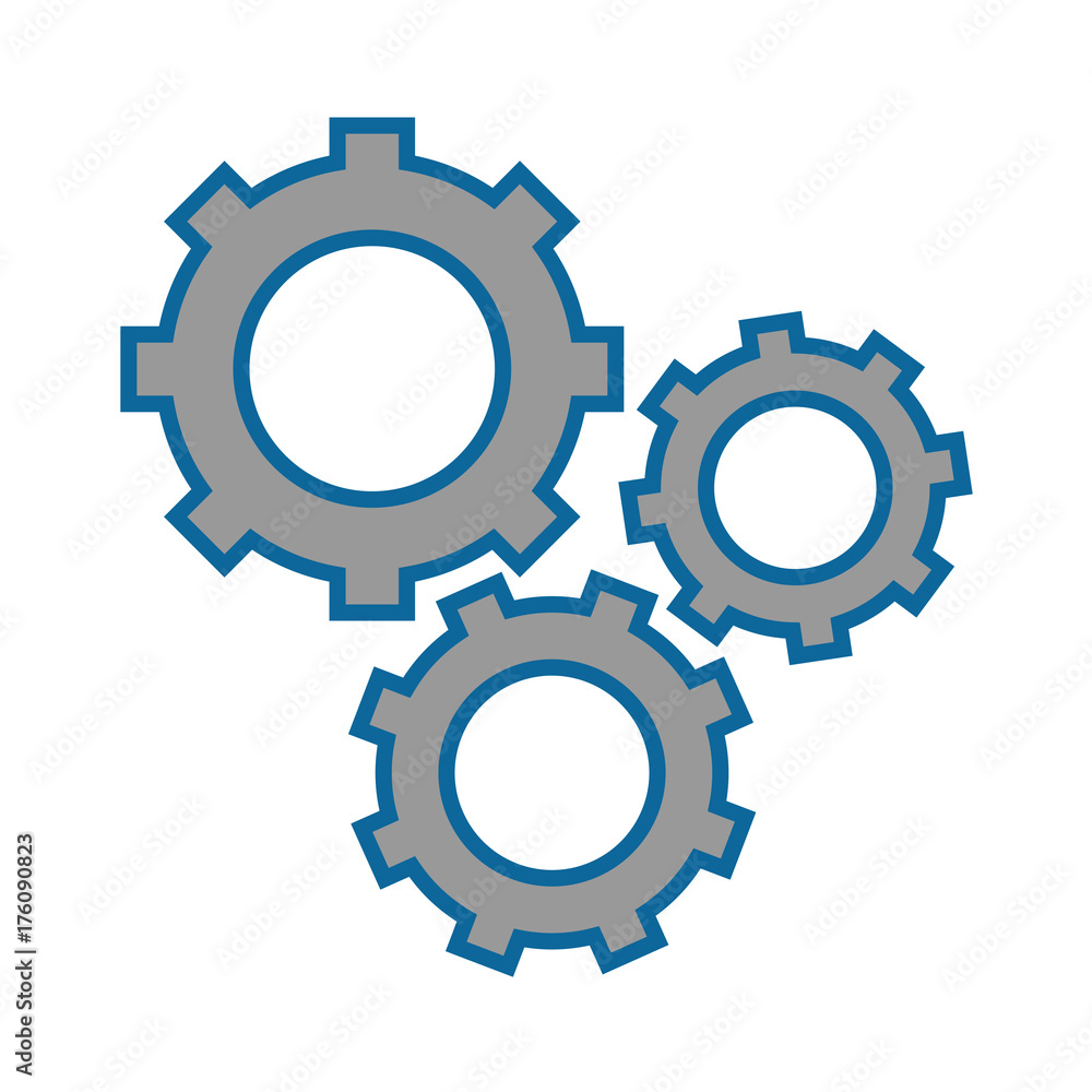 gears machine isolated icon