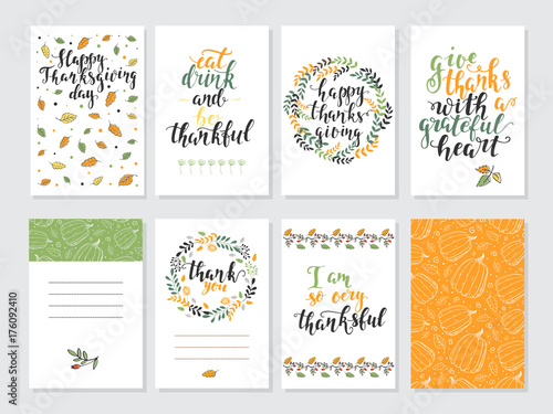 Vector Thanksgiving day greeting card