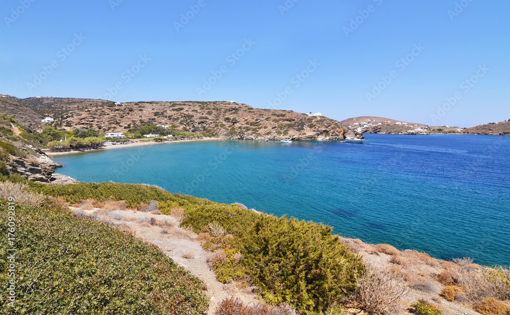 landscape of Apokofto at Sifnos island Cyclades Greece