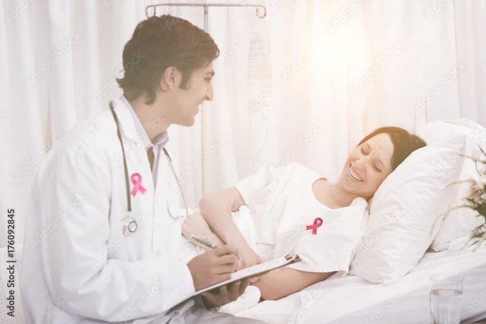 Composite image of breast cancer awareness ribbon Composite image of breast cancer awareness ribbon