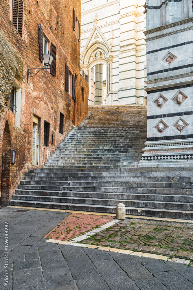 Stairs to the Siena Cathedral