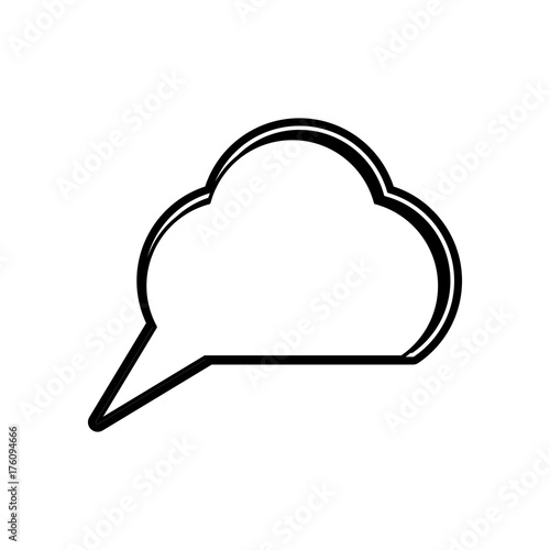 flat line  monochromatic    chat bubbles over white  background  vector illustrtion