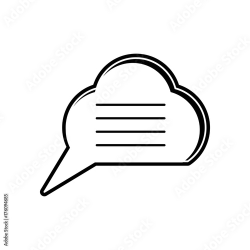 flat line  monochromatic    chat bubbles over white  background  vector illustrtion