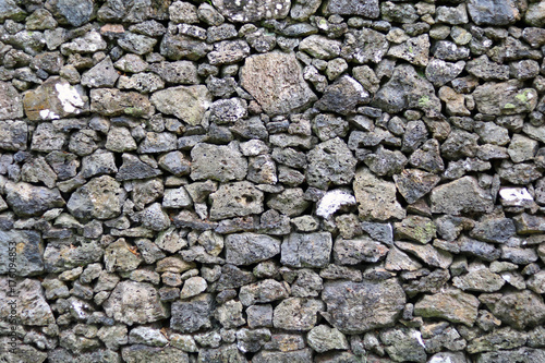 Detail of rocks in a dry stone wall