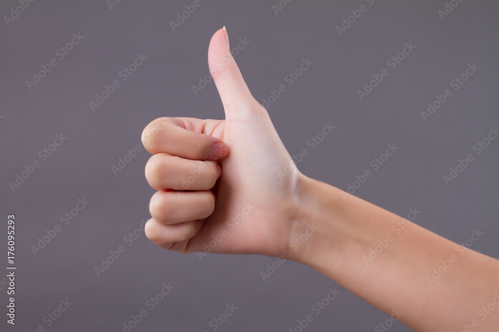 hand showing thumb up, like, good, approval, acceptance, okay, ok, positive gesture