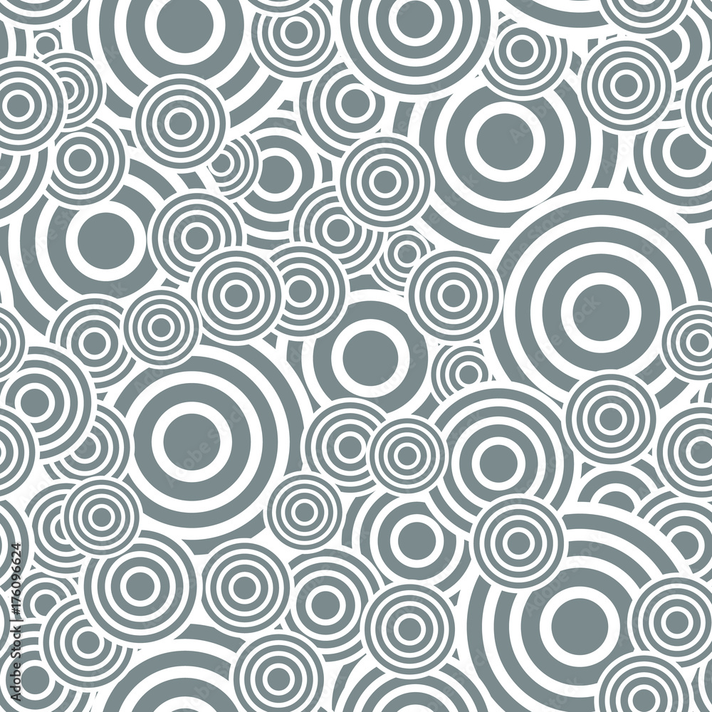 Fototapeta Circle seamless pattern. Seamless circle vector illustration background. Repeating geometric tiles. Concentric circles