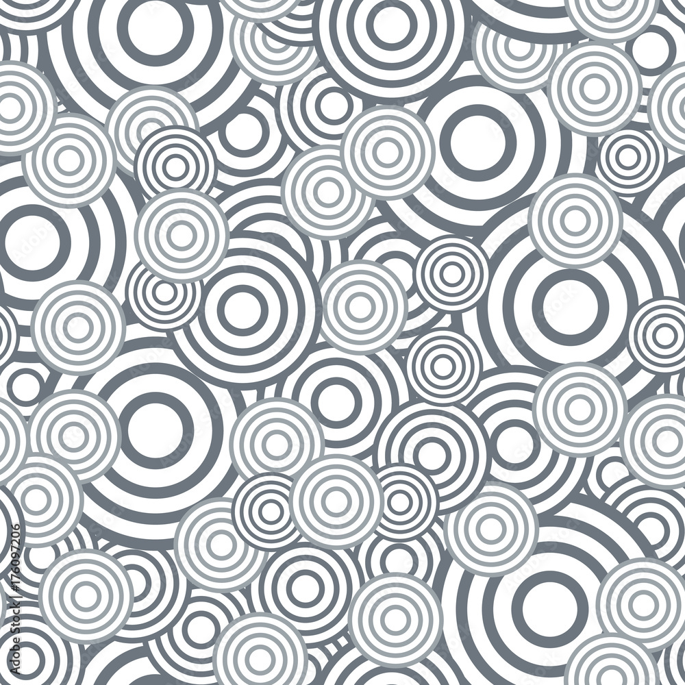 Circle seamless pattern. Seamless circle vector illustration background. Repeating geometric tiles. Concentric circles