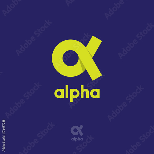 Bild auf Leinwand Alpha Logo