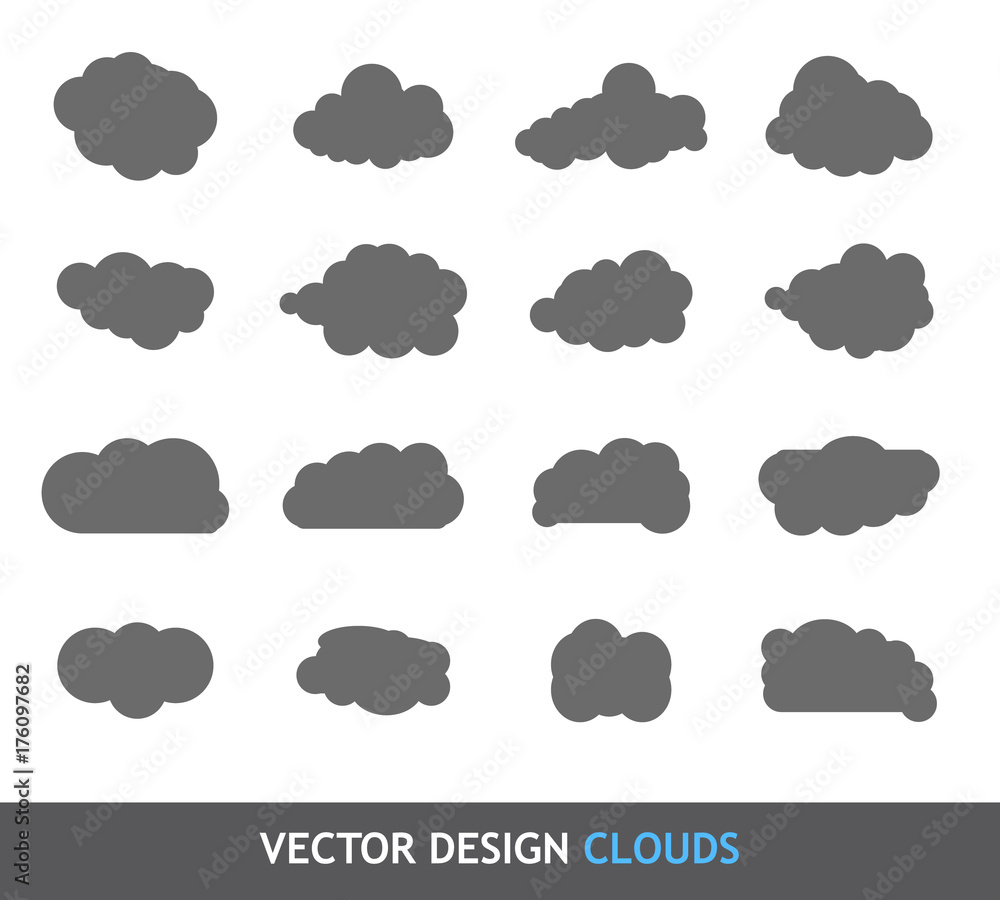 Vector Design Elements. Clouds Vector Design Elements. Clouds