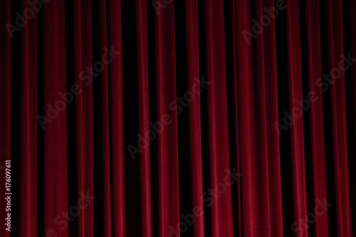 Red Curtain close before theatre drama begin