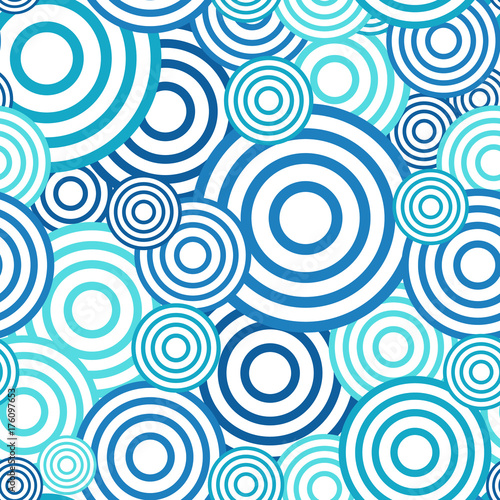 Circle seamless pattern. Seamless circle vector illustration background. Repeating geometric tiles. Concentric circles