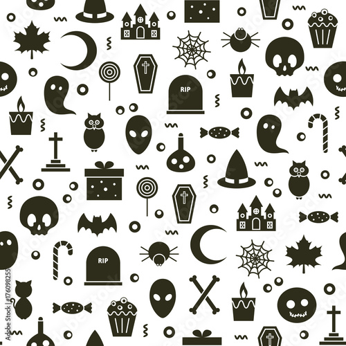 Halloween seamless pattern....