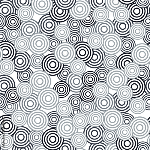 Circle seamless pattern. Seamless circle vector illustration background. Repeating geometric tiles. Concentric circles