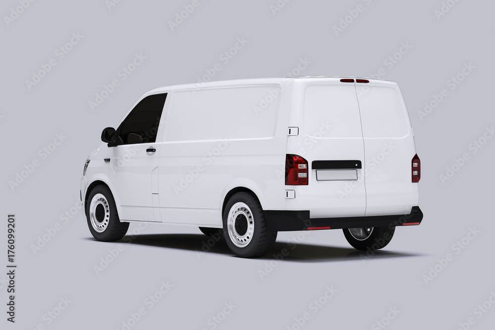 White Van Mockup on bright Ground for vehicle signage Stock Photo | Adobe  Stock