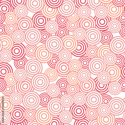 Circle seamless pattern. Seamless circle vector illustration background. Repeating geometric tiles. Concentric circles