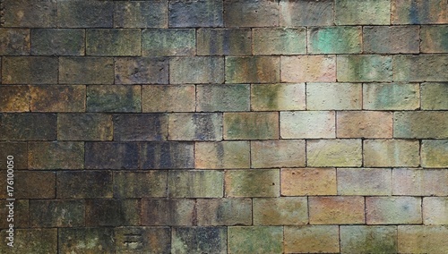 Old weathered brick wall texture for background