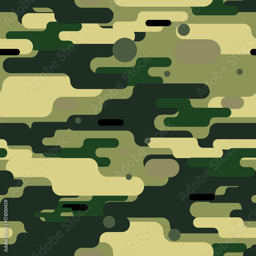 Camouflage seamless pattern. Camouflage pattern background . Vector illustration. Military camouflage seamless pattern.