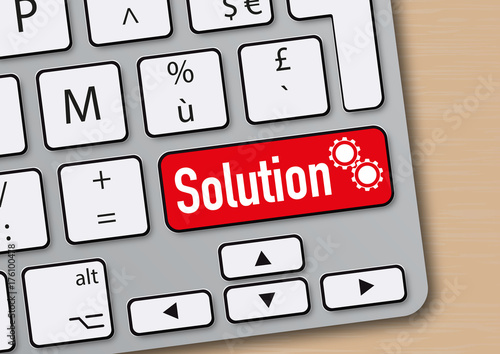 solution - idée - innovation - créativité - réussite - succès - mot - clavier d’ordinateur
