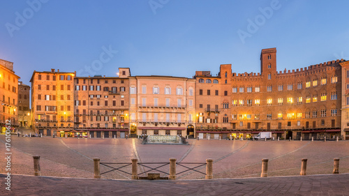 Panorama of Piazza del Campo, Siena - Italy