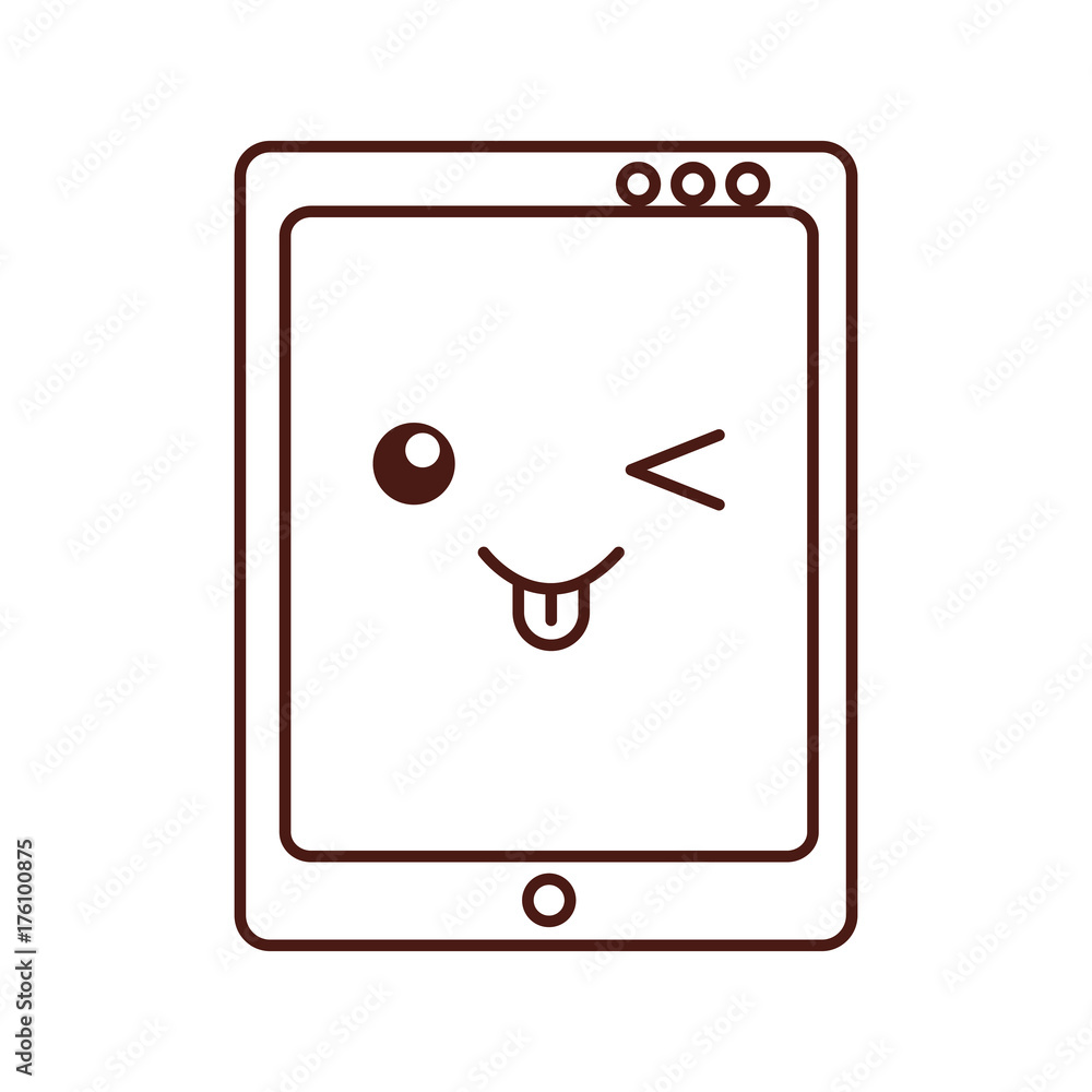 kawaii tablet device technology cartoon kawaii tablet device technology cartoon