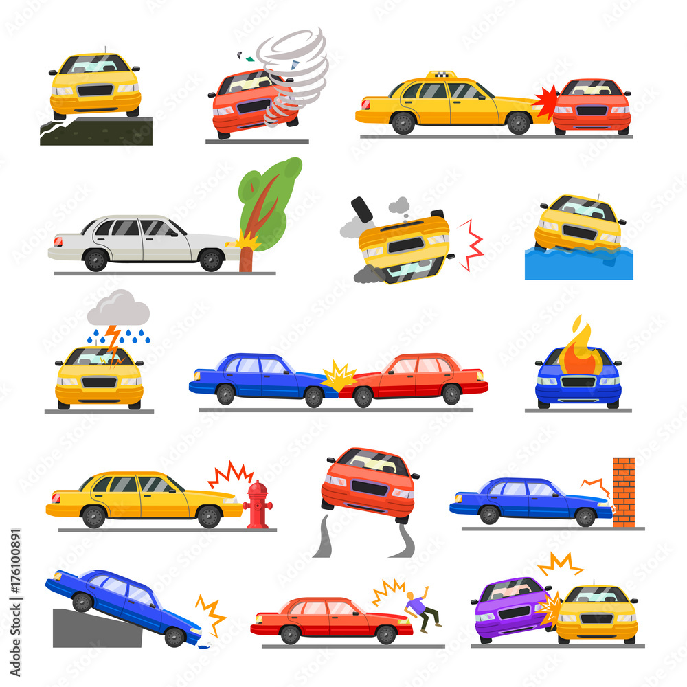 Car crash set Car crash set