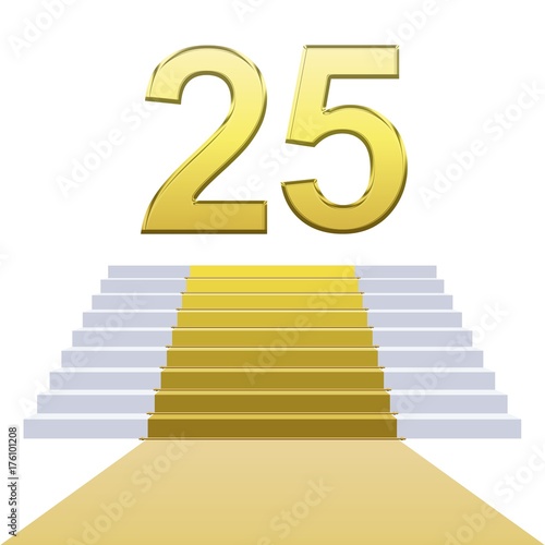 Fotografía Escaliers. Tapis or. Anniversaire 25 ans