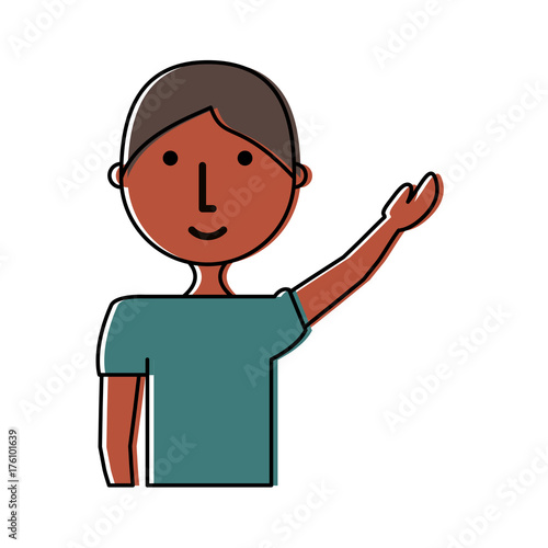 colored youngn  man over white background  vector illustration photo