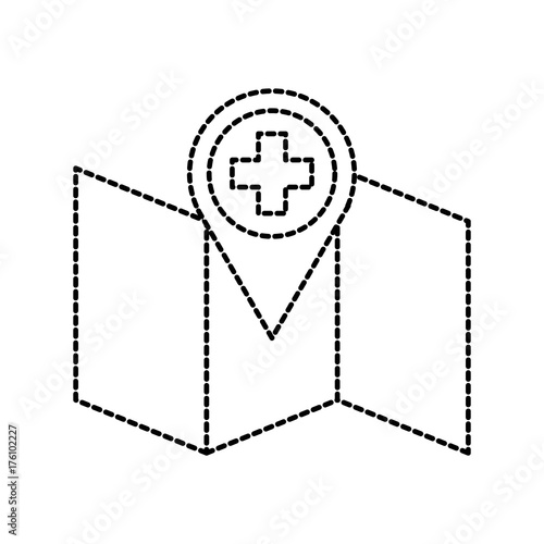hospital pharmacy pointer on map location icon