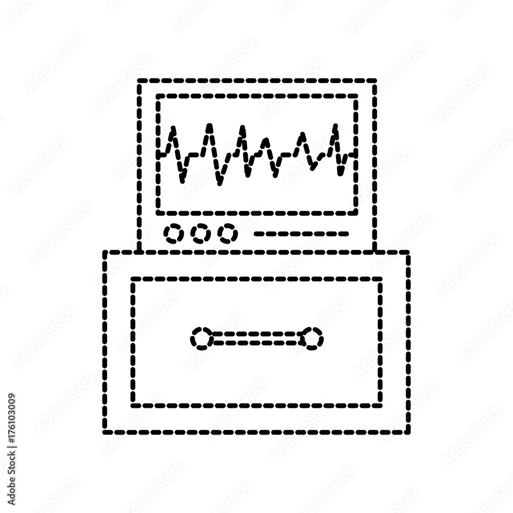 ecg machine displaying heartbeat monitoring