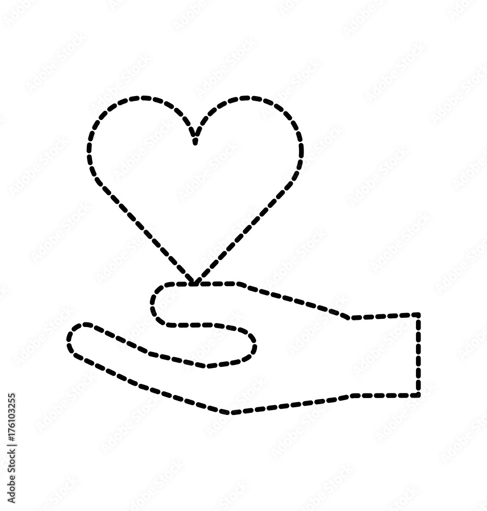 human hand medical heart care support gesture icon human hand medical heart care support gesture icon