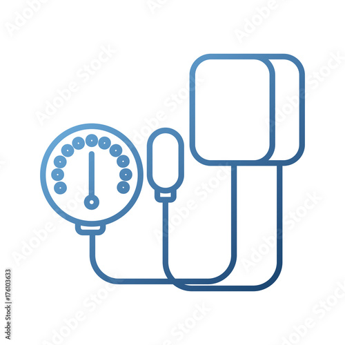 medical tonometer for measuring blood pressure isolated on white background