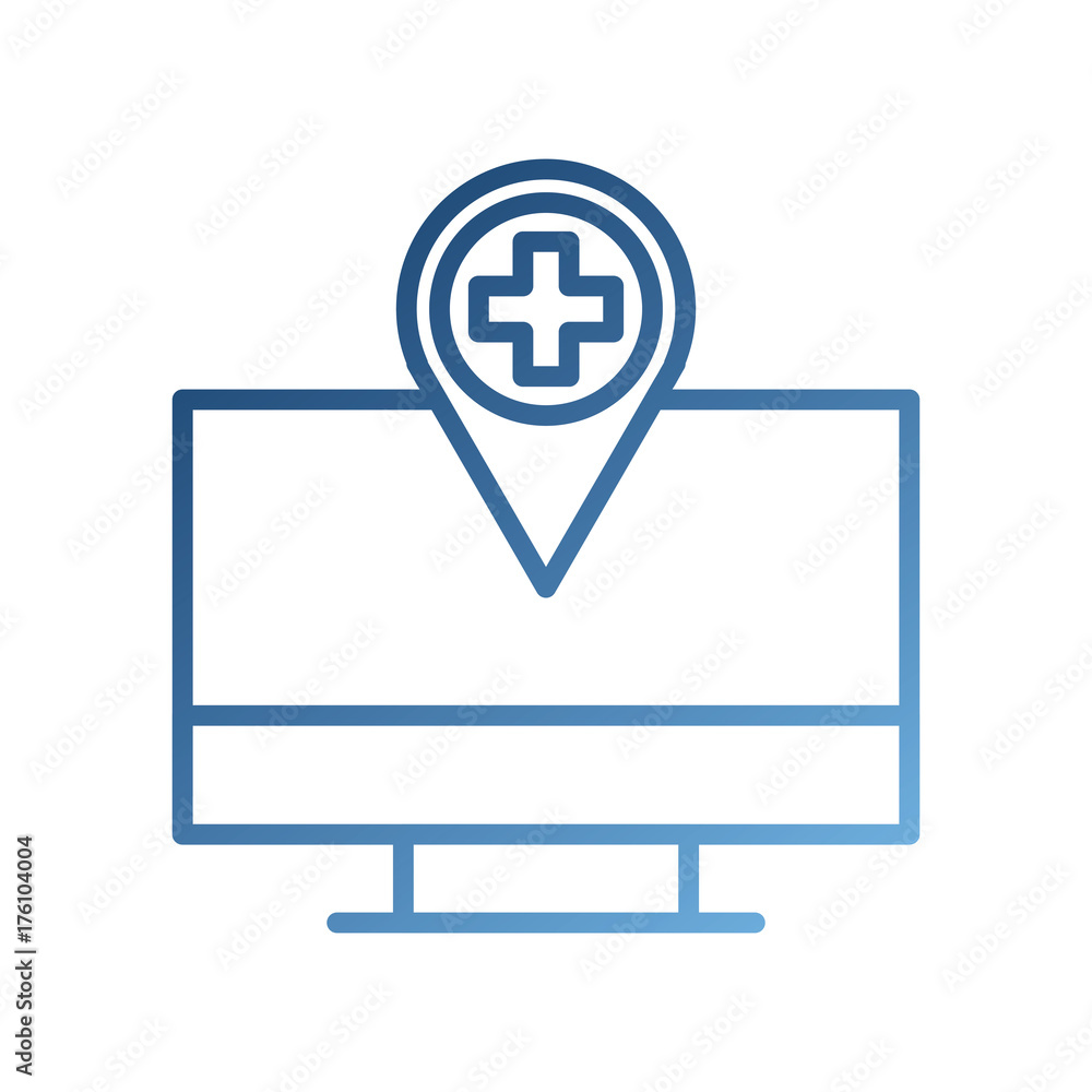 computer monitor with hospital pointer map navigation computer monitor with hospital pointer map navigation