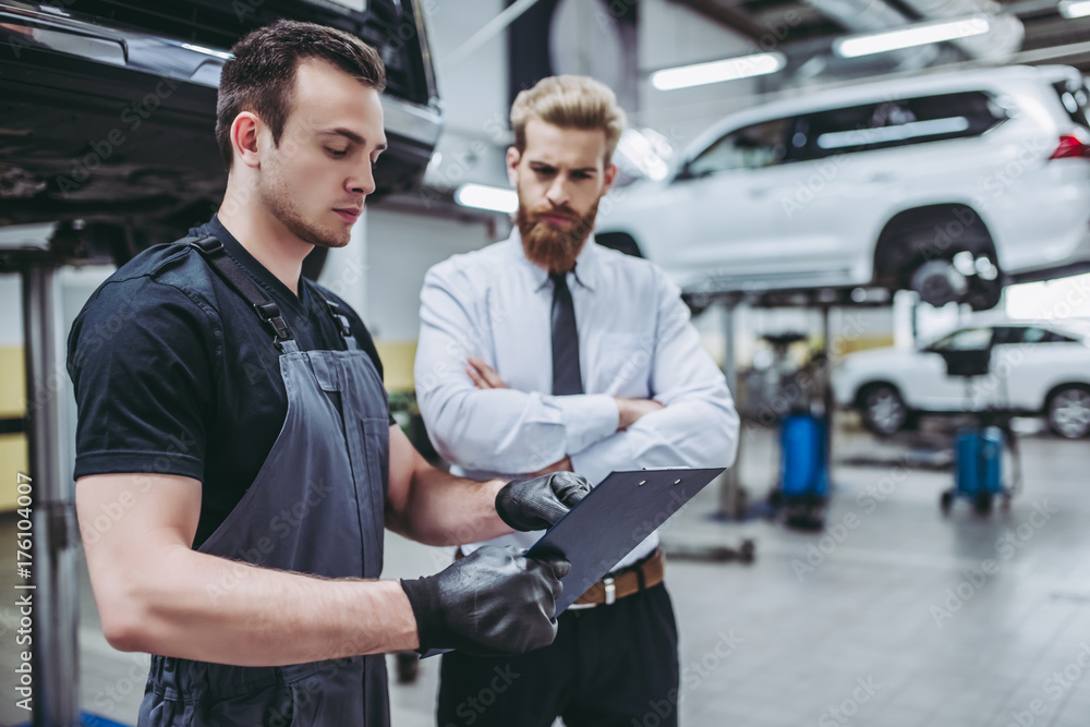 Men in auto service Men in auto service
