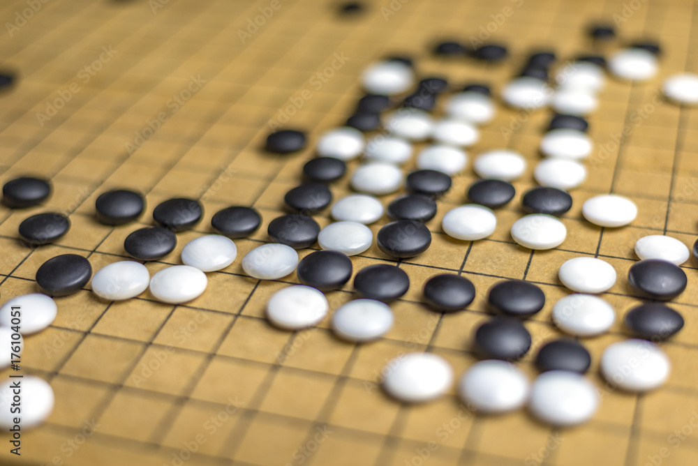 Close up Go or Igo, Chinese traditional board game Close up Go or Igo, Chinese traditional board game