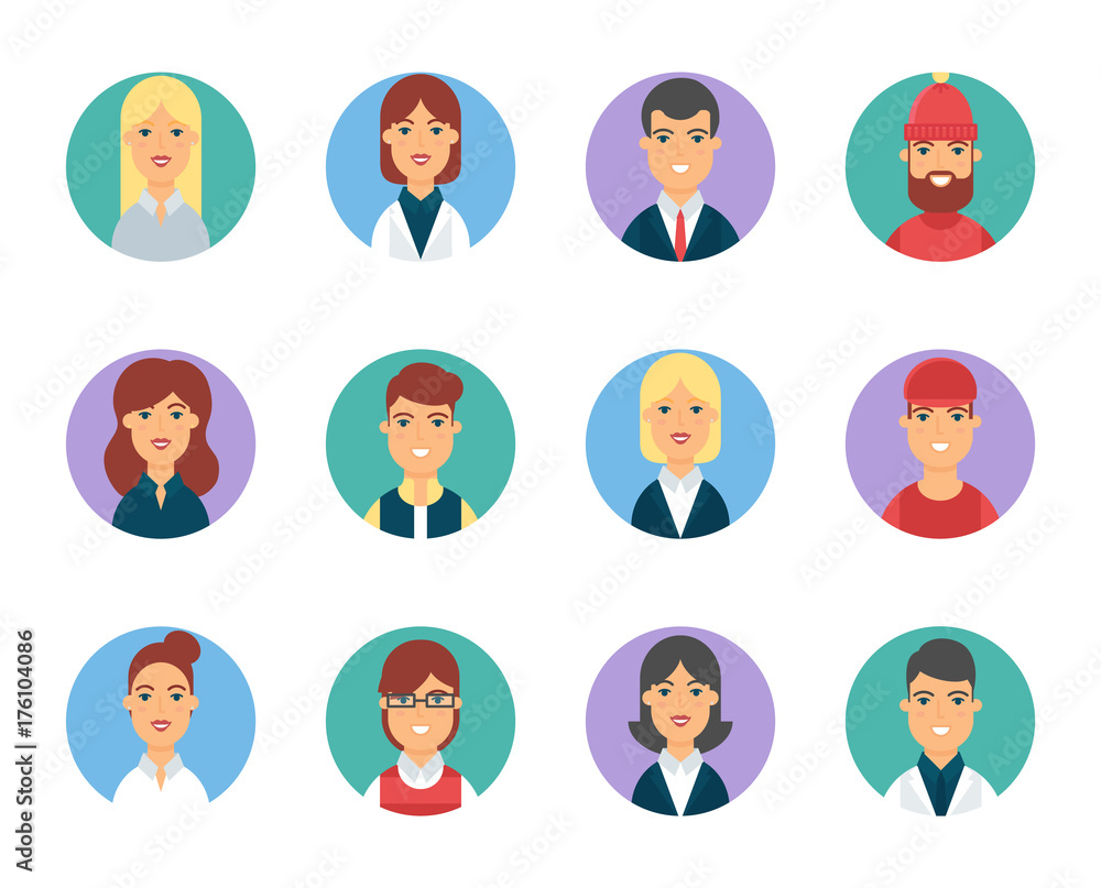 Set of vector avatars Set of vector avatars