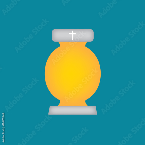 cemetery candle, All Saints' Day lantern- vector illustration