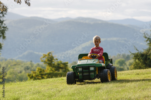 Boy Riding Quad on Vacation photo