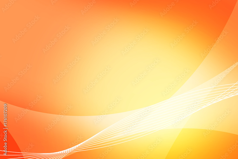 Abstract orange and yellow background of abstrack warm curves wave line ...