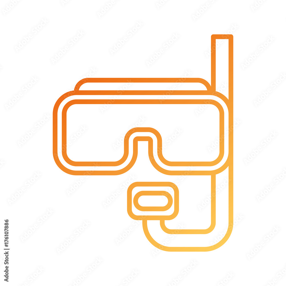 scuba mask and snorkel for diving vacation