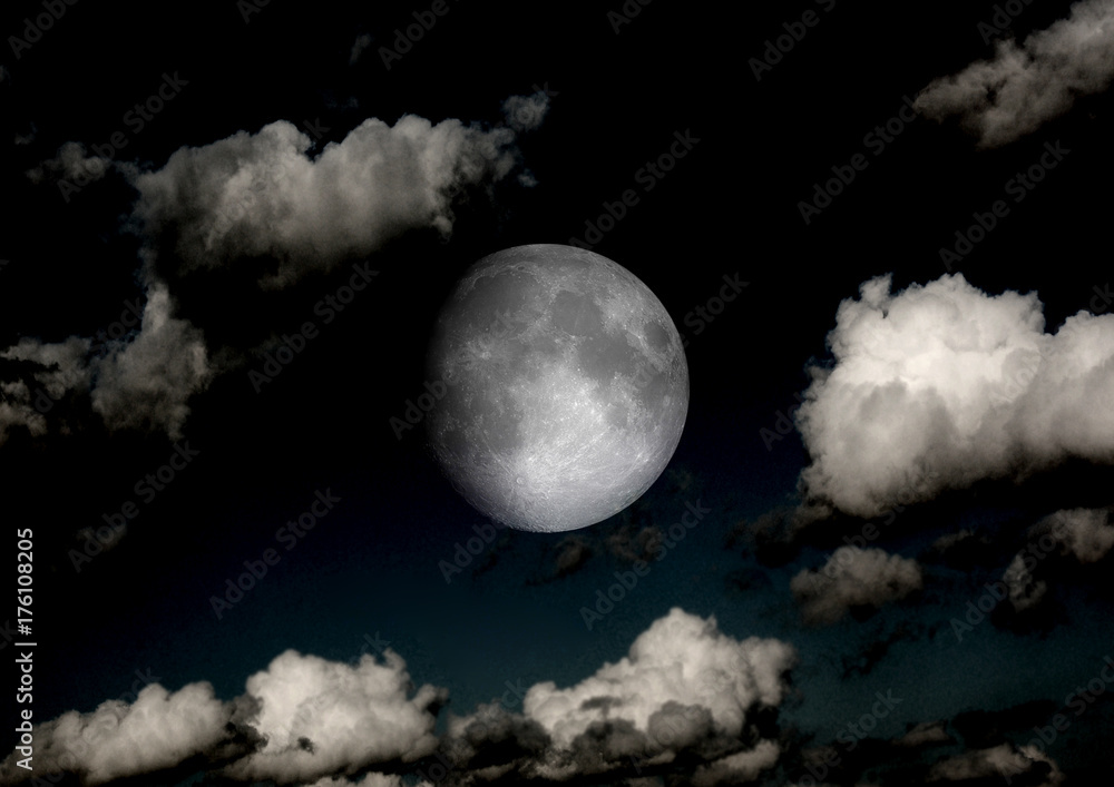Fototapeta premium The moon in the night sky