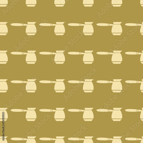 Coffee vector illustration on a seamless pattern background