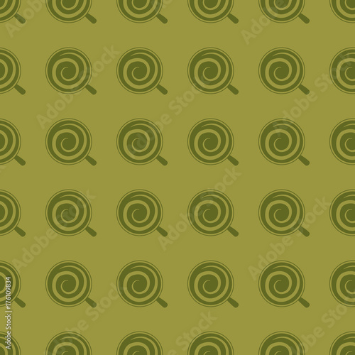Coffee vector illustration on a seamless pattern background