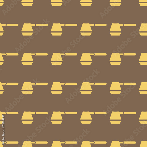 Coffee vector illustration on a seamless pattern background
