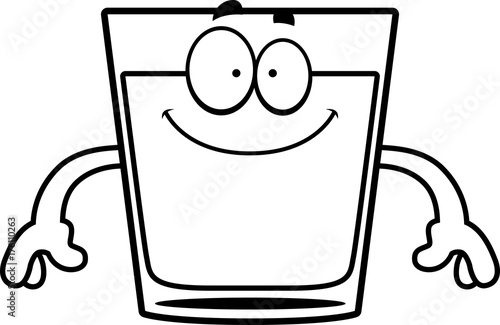 Happy Cartoon Shot Glass