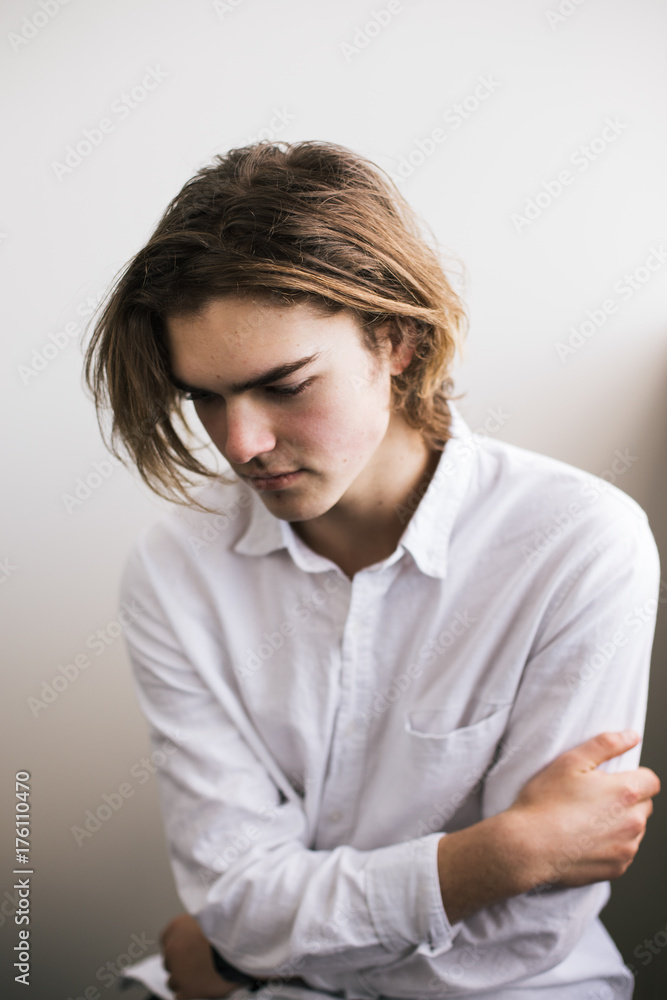 Young model in a formal shirt Young model in a formal shirt